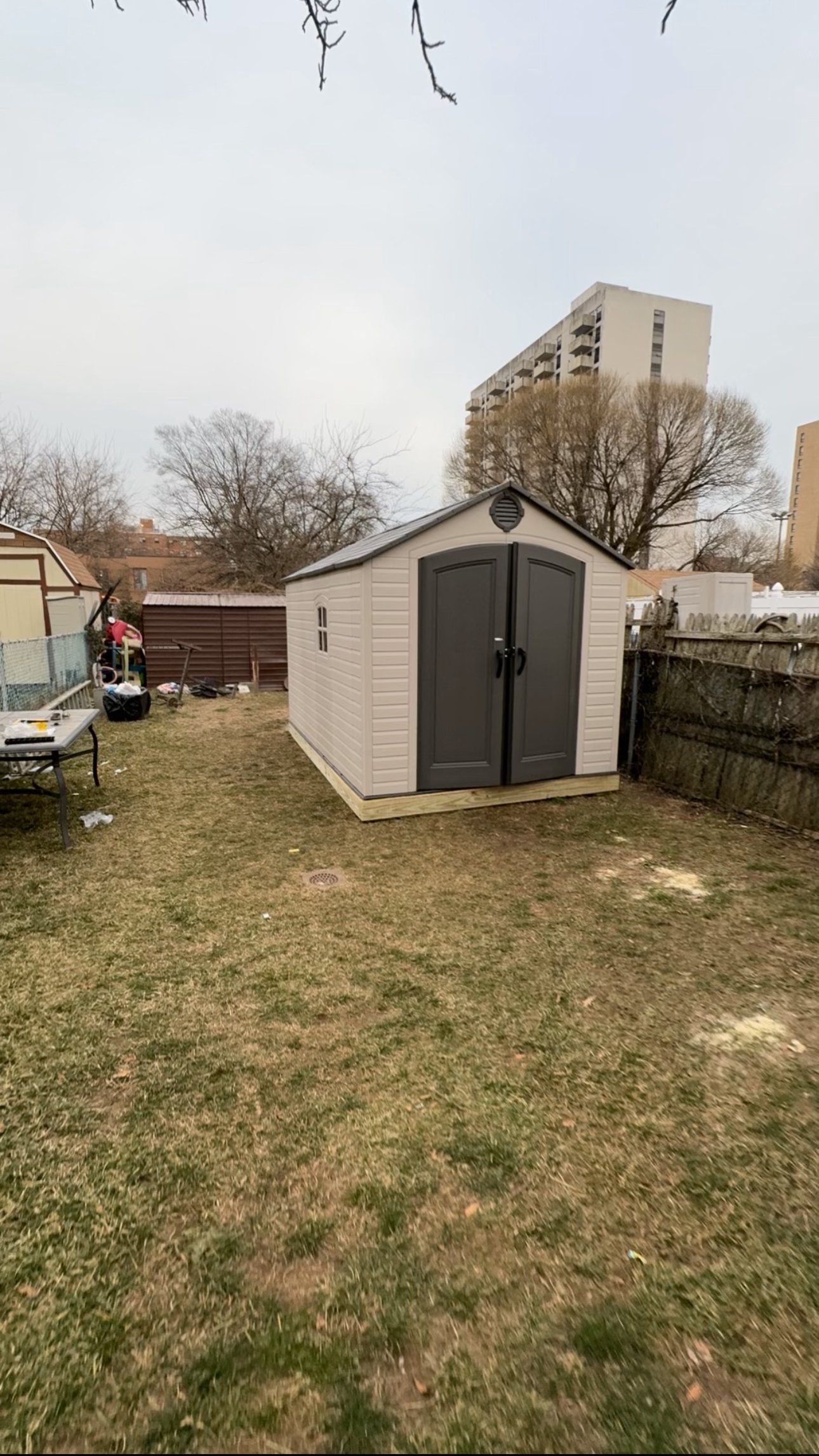Shed and deck combo installed in Forest Hills, Queens by Jose Does It.