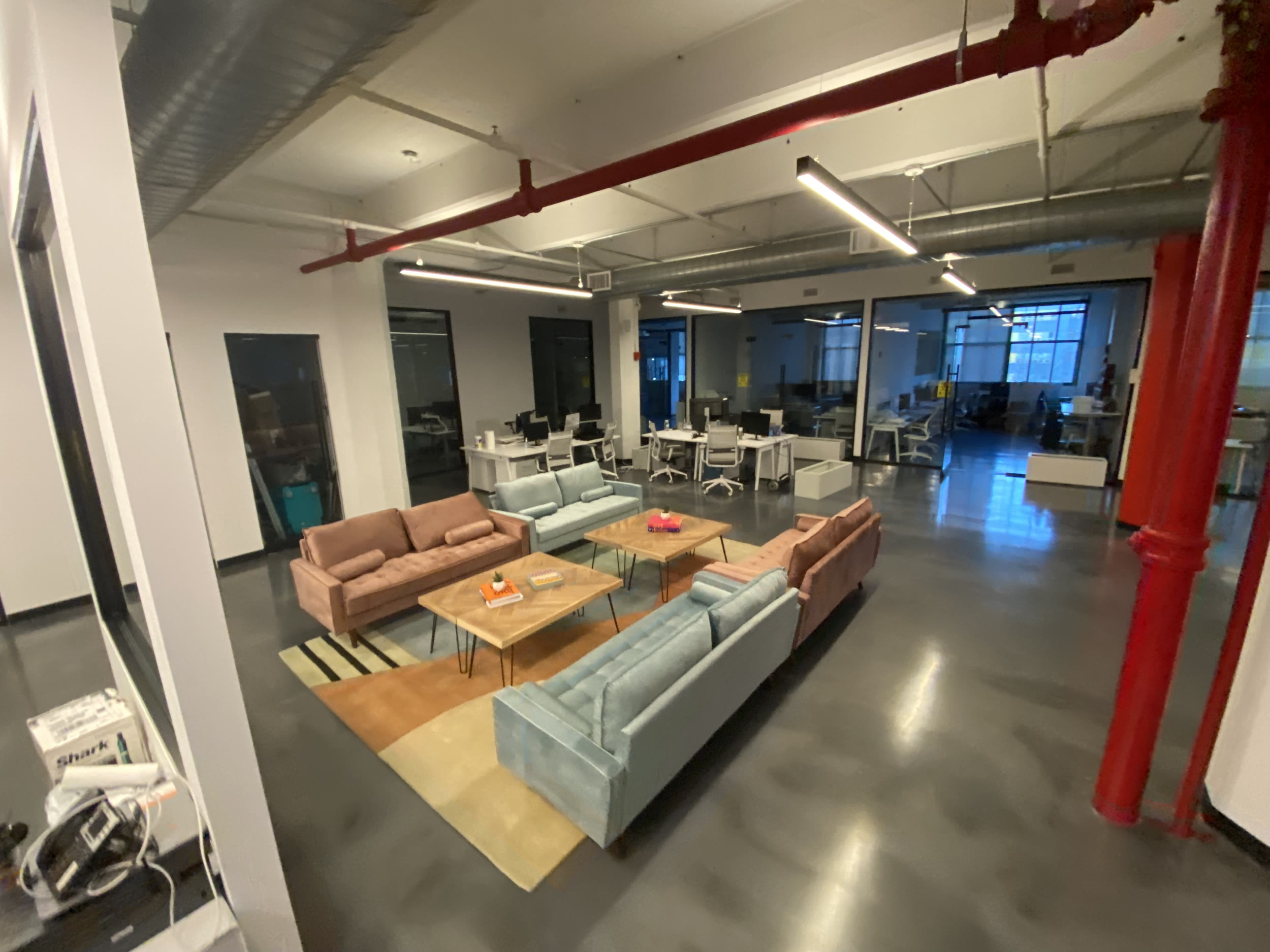 Office reception area furniture assembly and setup by Jose Does It.
