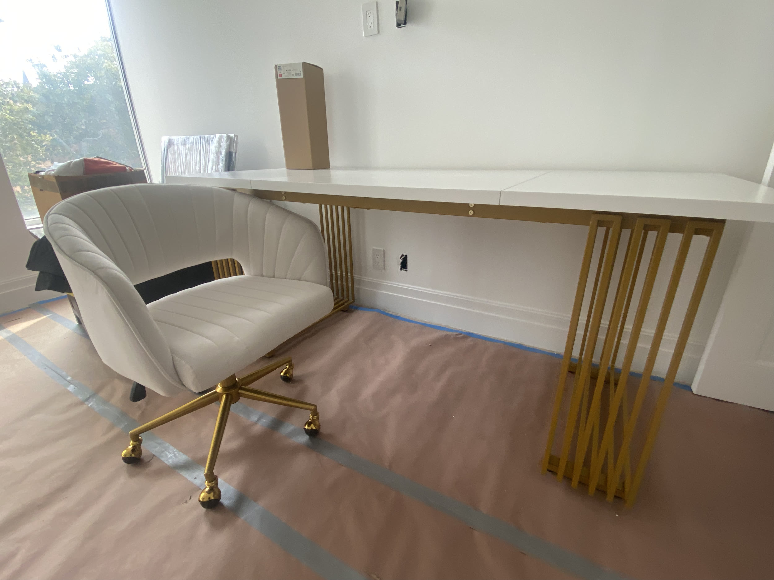 Desk and chair assembly across NYC by Jose Does It.