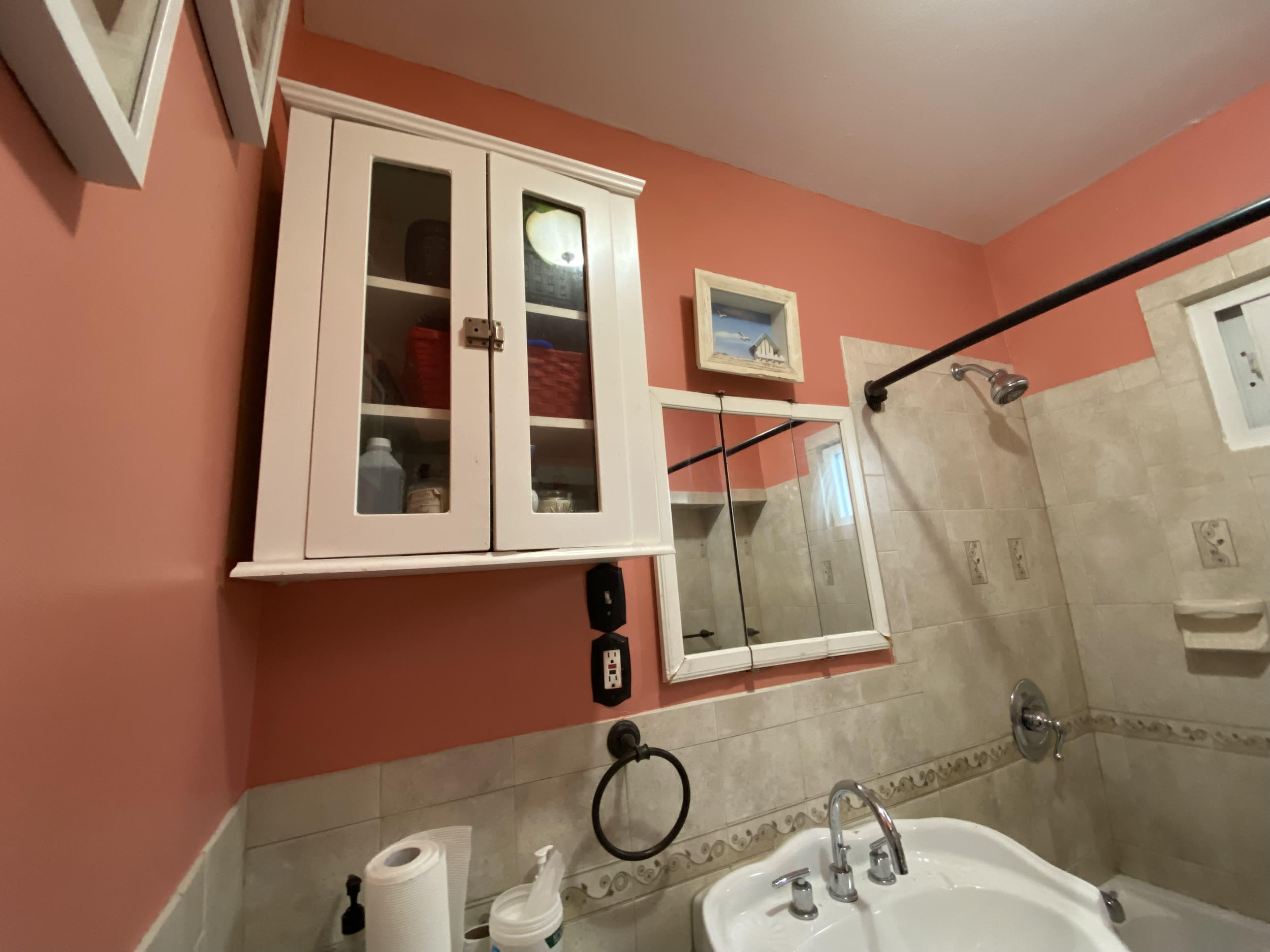 Vibrant bathroom painting in Queens by Jose Does It.